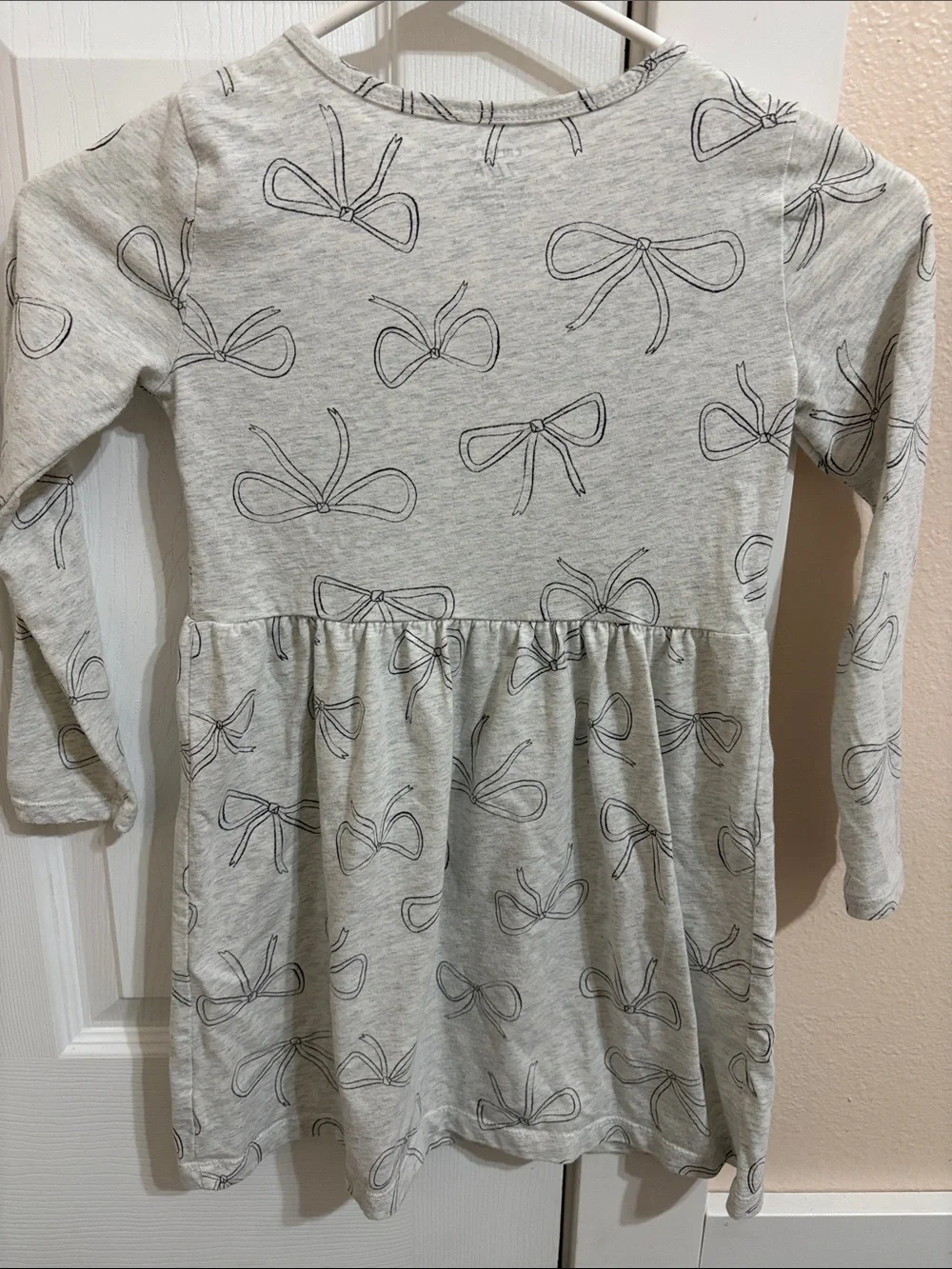 Carter's Gray Dress with Navy Bow Sketches
